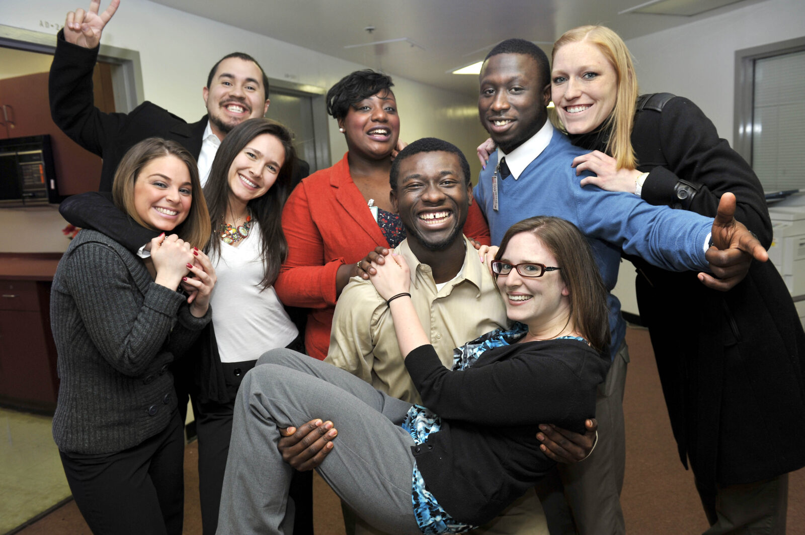 GRI students pose in a group