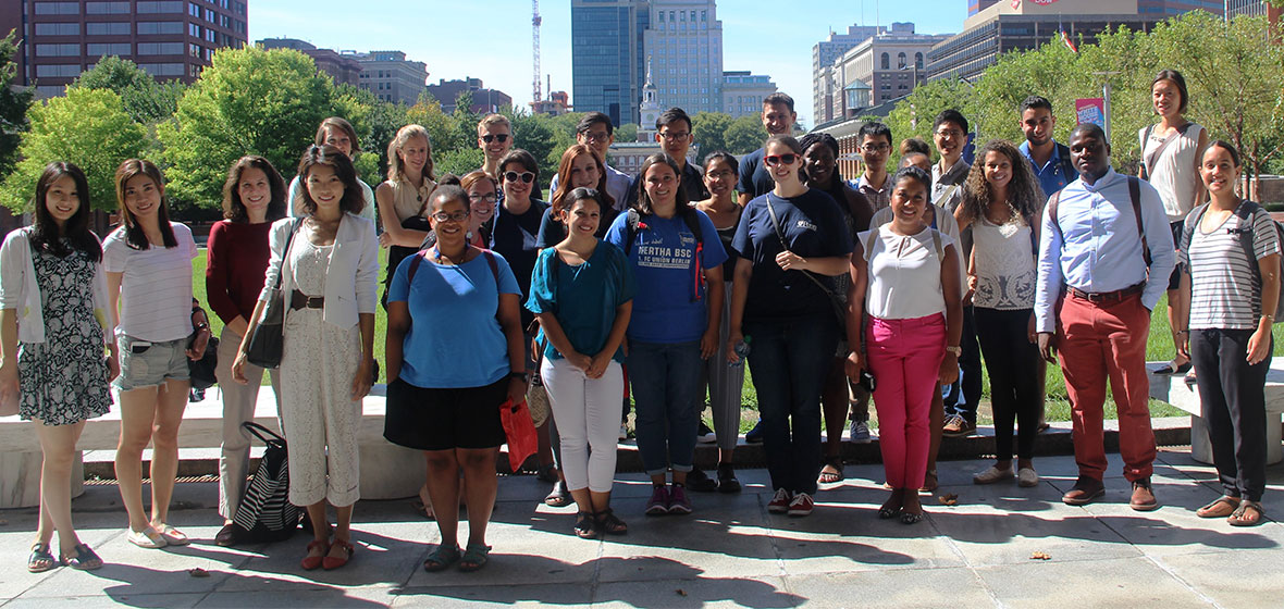 MSSP students in front of the Constitution Center