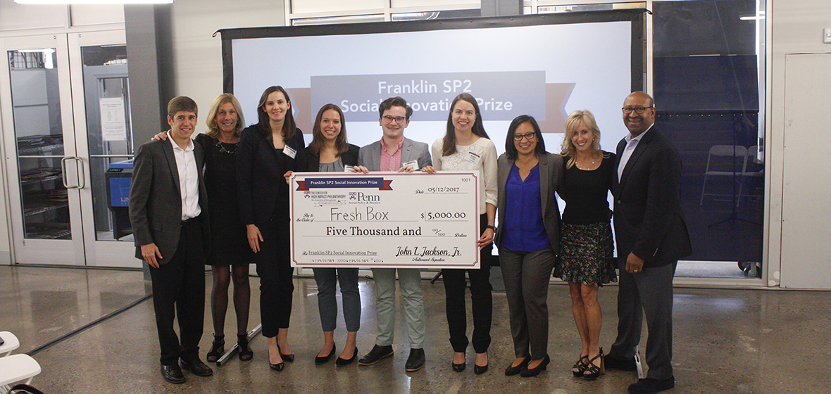 Franklin Prize award winners with judges