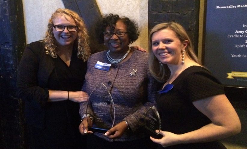 Katherine Streit, Karen M. Hudson, and Darcy Walker Krause at the Greater Philadelphia Social Innovations Awards