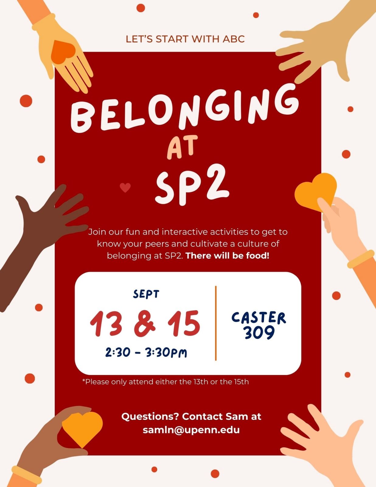 Belonging @ SP2 event flyer