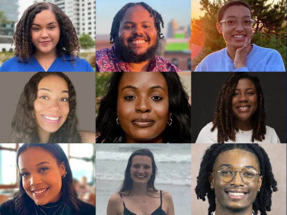 A collage of headshots of the new cohort of social justice scholars