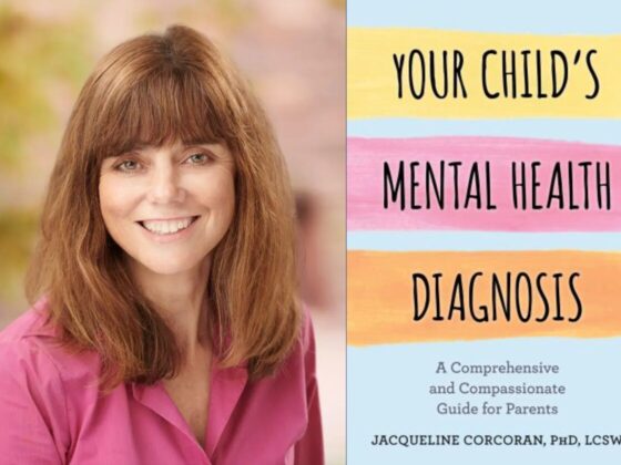 Headshot of Jacqui Corcoran appears beside the book cover of 