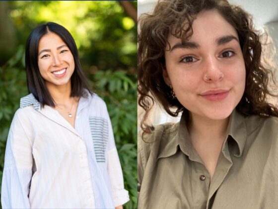 Headshots of Katie Fesperman (left) and Hannah Smith (right)