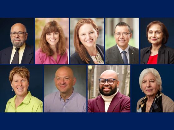 Grid of headshots shows Ram Cnaan, Jacqueline Corcoran, Johanna Greeson, Chao Guo, Femida Handy, Amy Hillier, Steven Marcus, Desmond Patton, and Phyllis Solomon