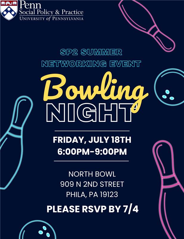 flyer for SP2 bowling night