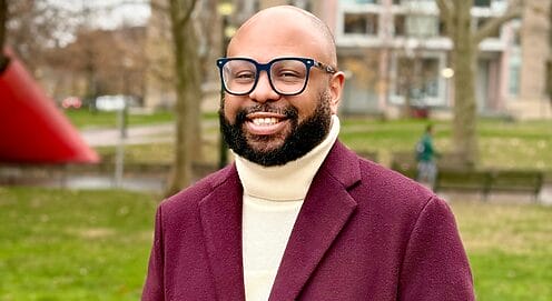 Headshot of Desmond Patton on Penn's campus